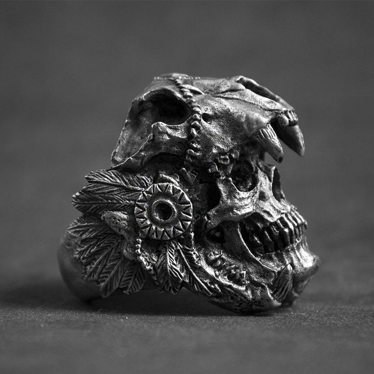 European And American Skull Retro Head-Dress Skull