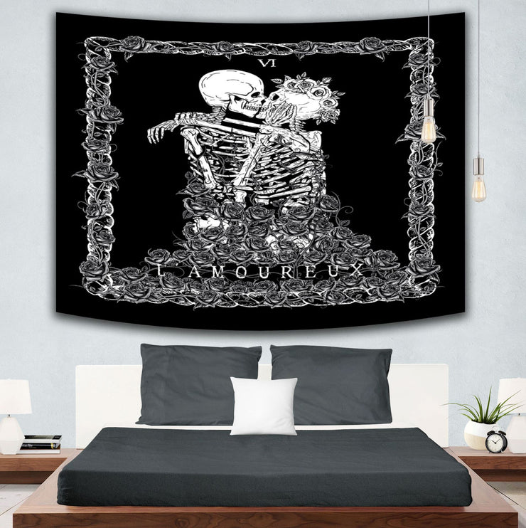 Skull Hanging Painting Bedroom Wall tapestries'