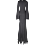 Black Women's Gothic Witch Bat Sleeve Dress Halloween Cosplay Costume Vintage