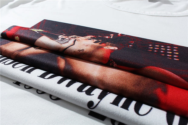 Warrior Skull & Roses Black Digitally Printed T-Shirt