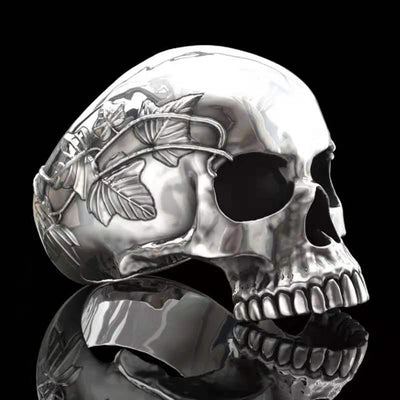 T.S.L Antique Silver Skull Shape Ring