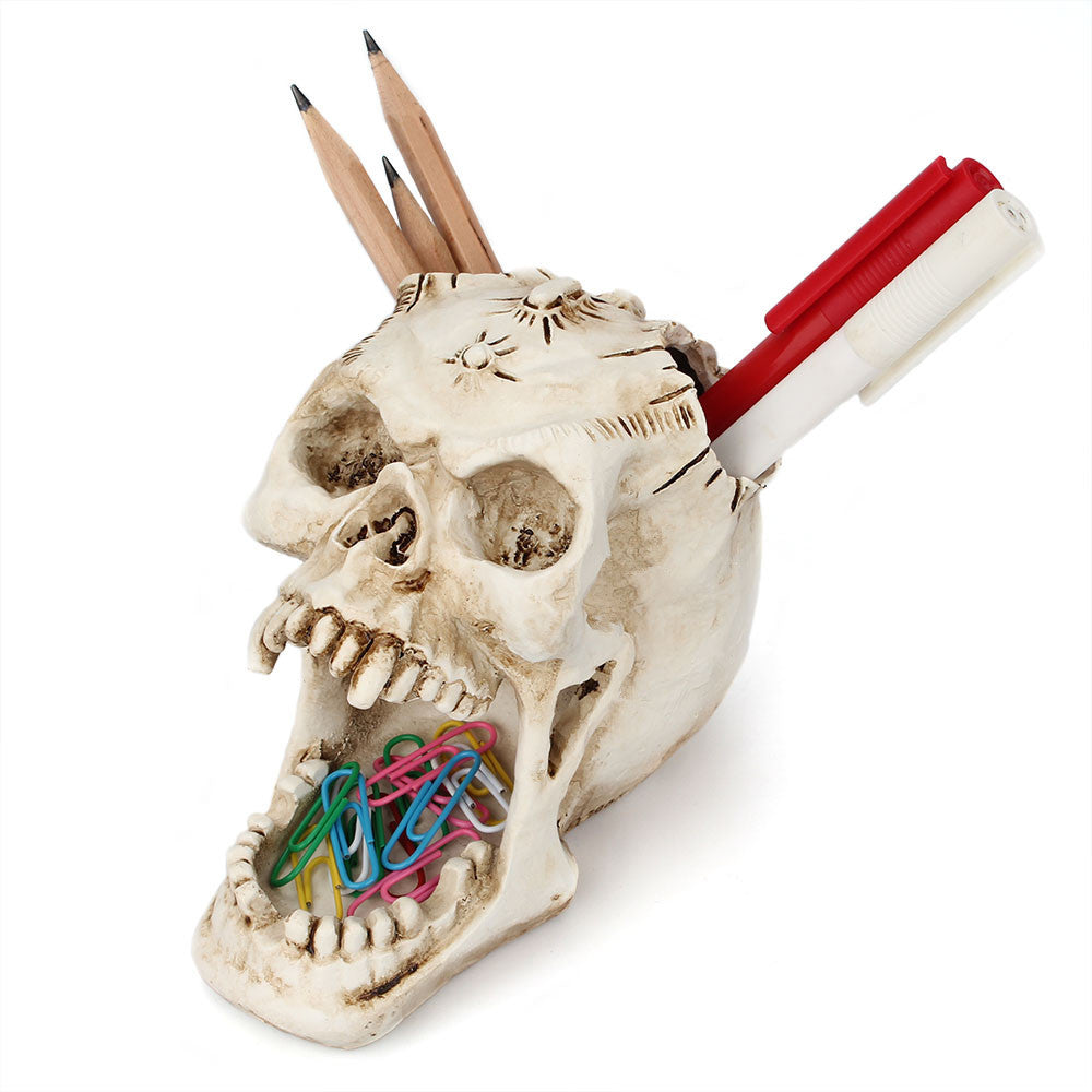 Fang Horror Skull Storage Pen & Pencil Holder