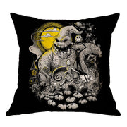 Linen Skull Halloween-inspired Nightmare Xmas Pillow Cover *29 Styles