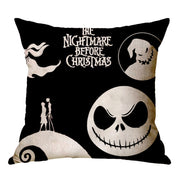 Linen Skull Halloween-inspired Nightmare Xmas Pillow Cover *29 Styles