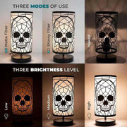 Halloween-Inspired Skull Decoration for a Festive Atmosphere, USB Iron Table Lamp