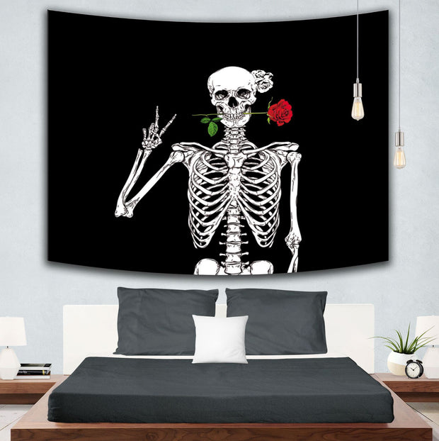 Skull Hanging Painting Bedroom Wall tapestries'