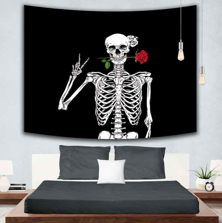 Skull Hanging Painting Bedroom Wall tapestries'