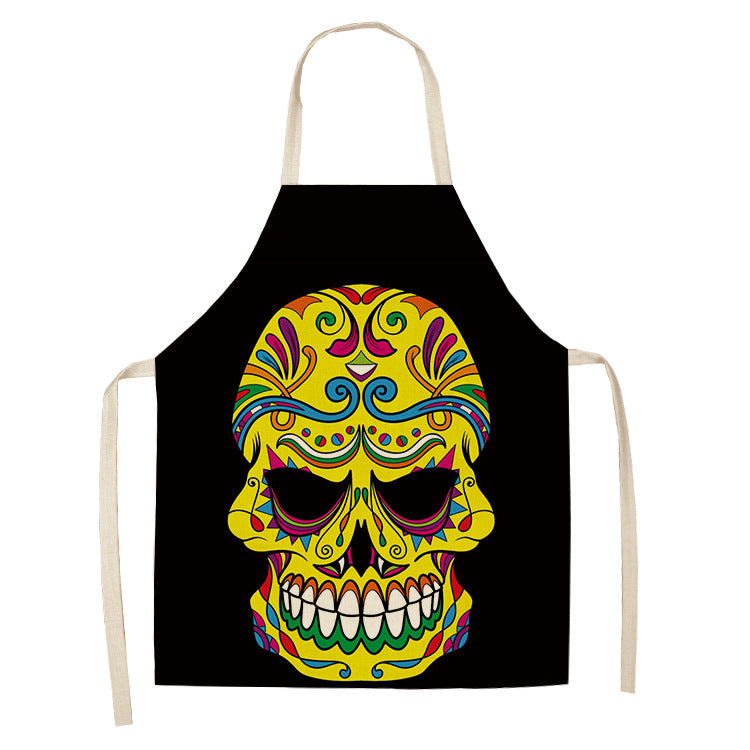 Creative Cotton And Linen Skull Series Apron *26 styles