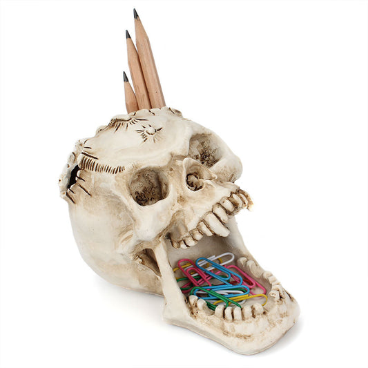 Fang Horror Skull Storage Pen & Pencil Holder