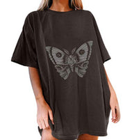 Women's Short Sleeved Vintage T-shirt Skull Print High Street Fashion *14 Styles