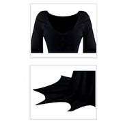 Black Women's Gothic Witch Bat Sleeve Dress Halloween Cosplay Costume Vintage