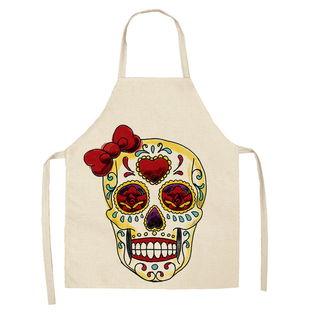 Creative Cotton And Linen Skull Series Apron *26 styles