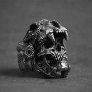 European And American Skull Retro Head-Dress Skull