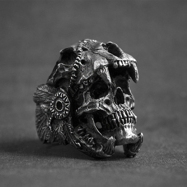 European And American Skull Retro Head-Dress Skull