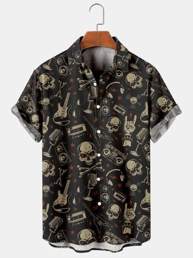 Printed Men's Vintage button-up Shirt *12 Styles