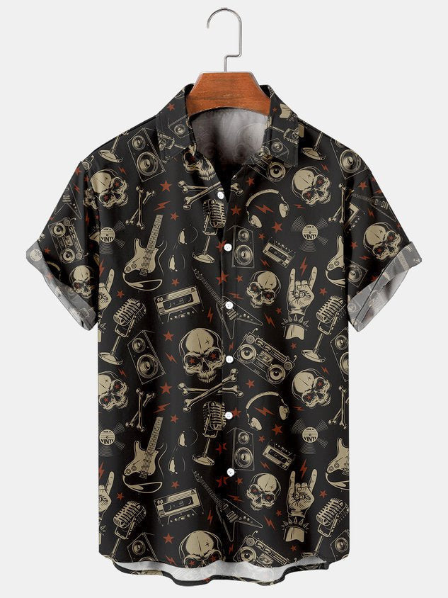 Printed Men's Vintage button-up Shirt *12 Styles