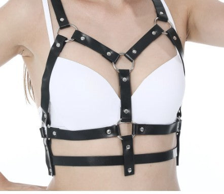 Leather Bondage Underwear Bundled Nightclub Performance Costume