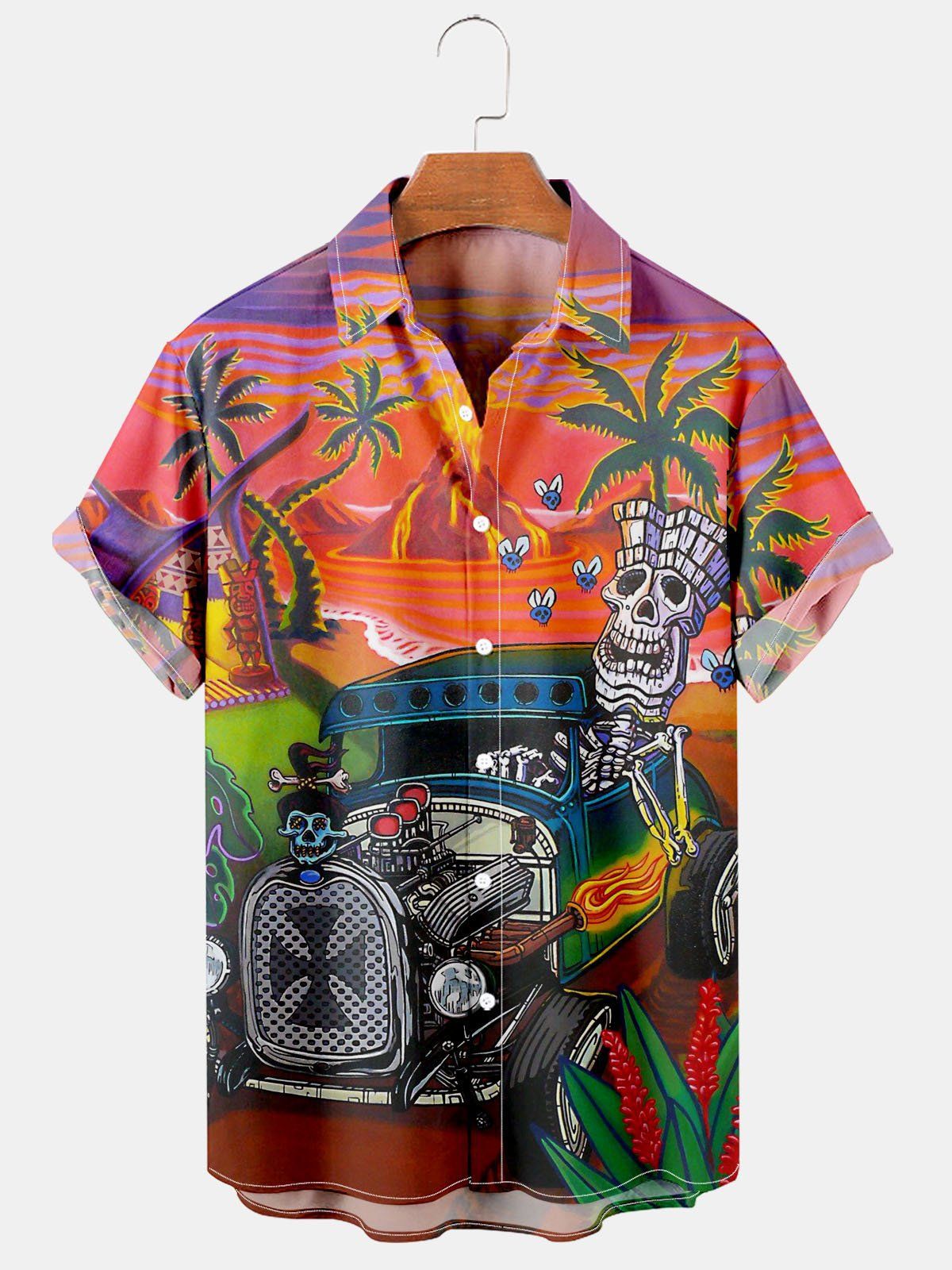 3D Fashion Navigation Printed Men's Vintage button-up Shirt *12 Styles