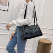Skull Bag Rivet Large Capacity Shoulder Bag Pillow Bag