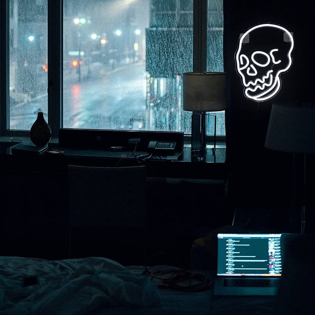 Halloween and any time Decor LED Neon Skull night light