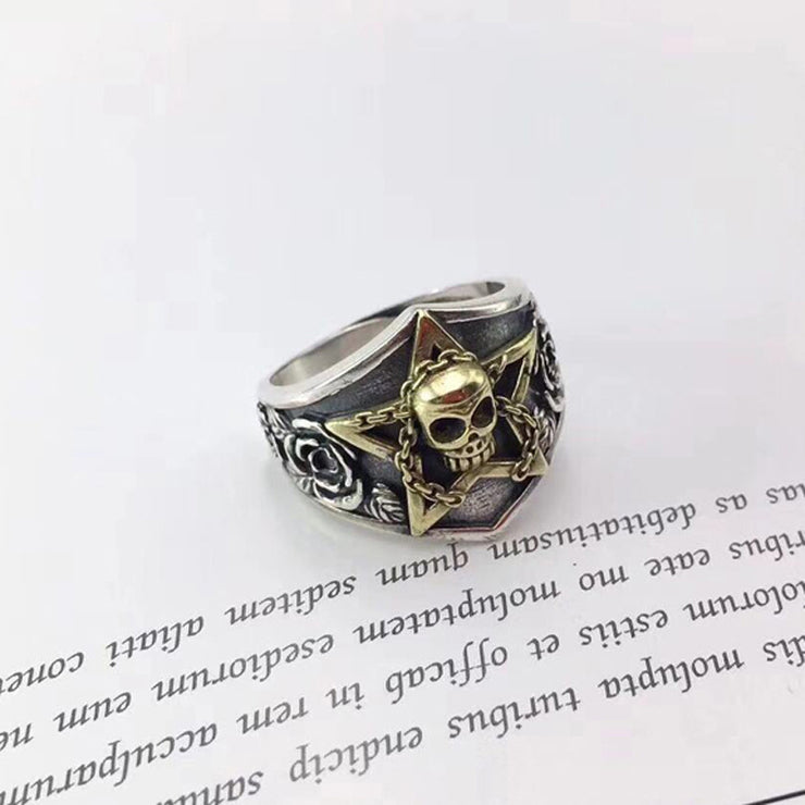 Skull Ring Men's Dominant Retro Style