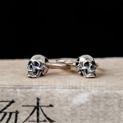 Fashion S925 Silver Retro Skull Gothic Series Hypoallergenic Earrings
