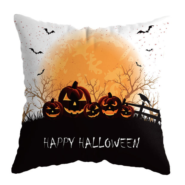 Linen Skull Halloween-inspired Nightmare Xmas Pillow Cover *29 Styles