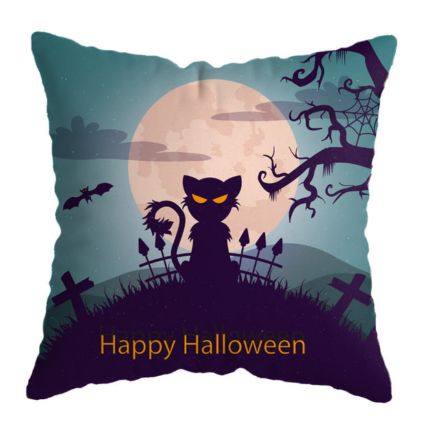 Linen Skull Halloween-inspired Nightmare Xmas Pillow Cover *29 Styles