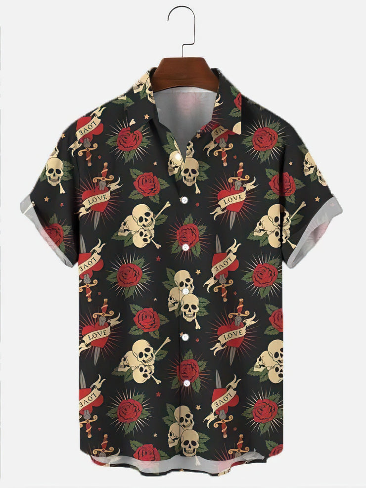 Printed Men's Vintage button-up Shirt *12 Styles