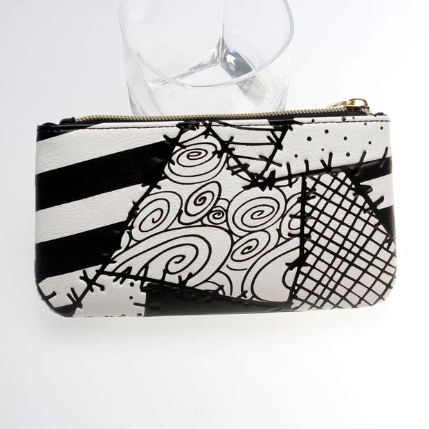 Nightmare Skull Wallet Long Buckle Wallet PU Leather Clutch