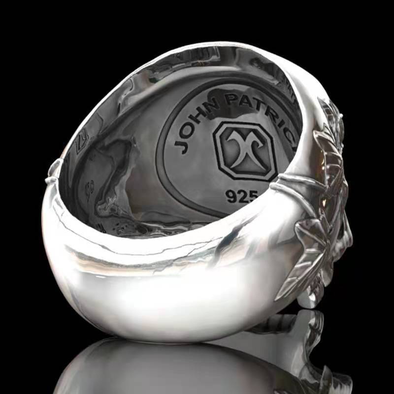 Men's Antique Silver Skull Shape Ring