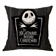 Linen Skull Halloween-inspired Nightmare Xmas Pillow Cover *29 Styles