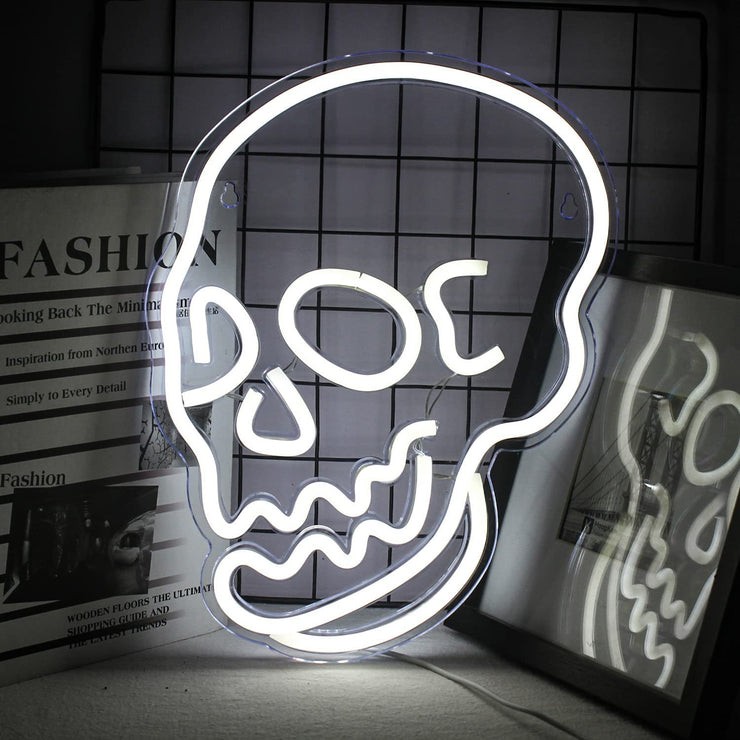 Halloween and any time Decor LED Neon Skull night light