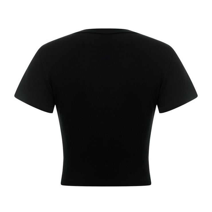 Women's Polyester Skull Short-sleeved Shirt