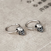Fashion S925 Silver Retro Skull Gothic Series Hypoallergenic Earrings
