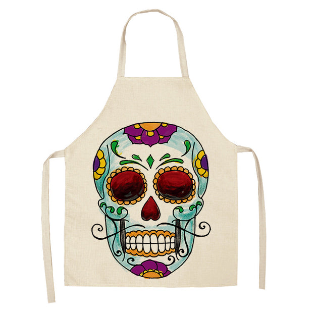 Creative Cotton And Linen Skull Series Apron *26 styles