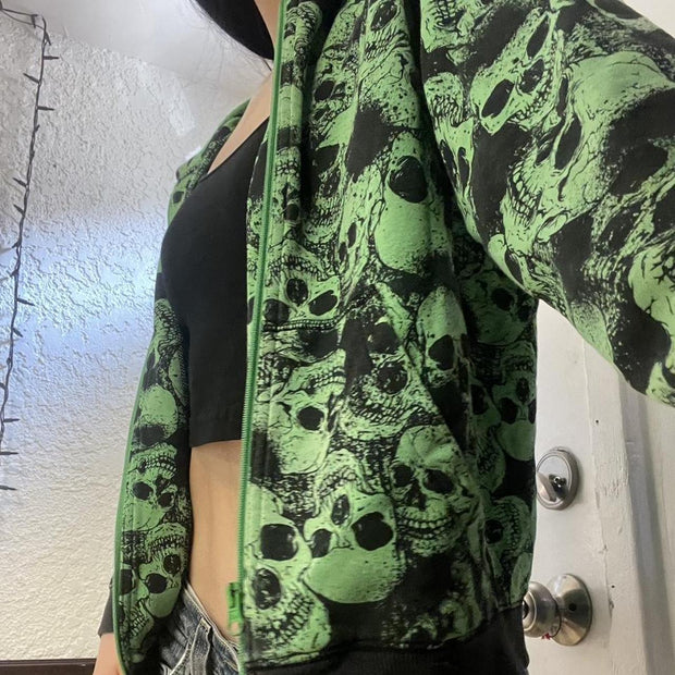 Digitally Printed Skull Sweater/Hoodie for Women