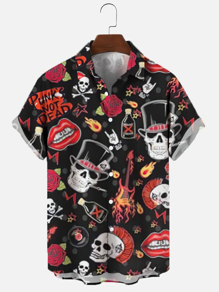 Printed Men's Vintage button-up Shirt *12 Styles