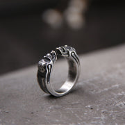 925 Thai Silver Carved Skull Ring