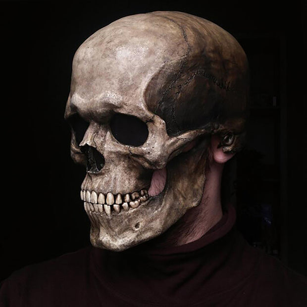 Halloween Movable Mouth Skull Mask Helmet Full Head Skull Mask