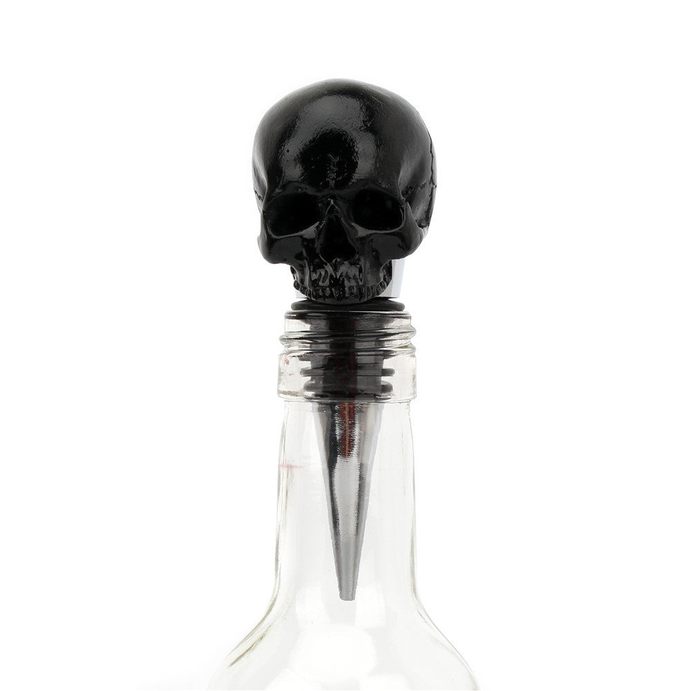 Three-dimensional Black Skull Wine Stopper Ghost Head Glass Bottle Stopper