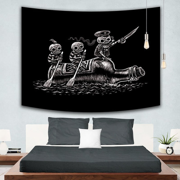 Skull Hanging Painting Bedroom Wall tapestries'