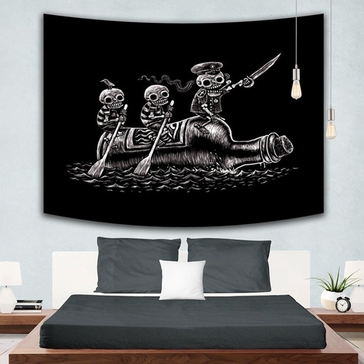 Skull Hanging Painting Bedroom Wall tapestries'