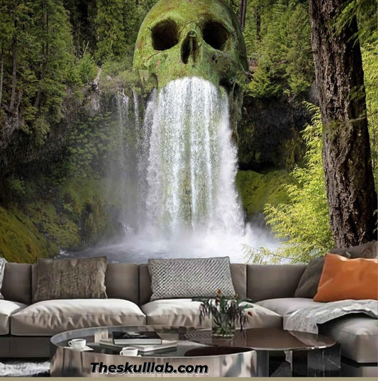 Skull Waterfall Tapestry