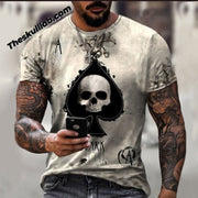 Printed Skull in Spade T-Shirt *3 Styles