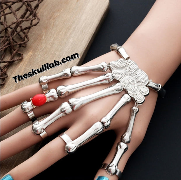 Hand Skeleton Joint Ring Bracelet