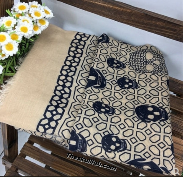 Skull scarf *2 colors Tan & Black
