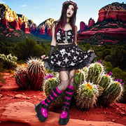 Europe And The United States Dark Black Cute Soft Cute Girl Heart Skull Sling Female
