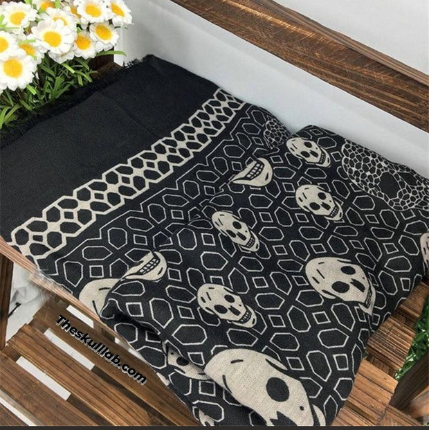 Skull scarf *2 colors Tan & Black