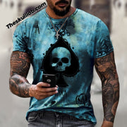 Printed Skull in Spade T-Shirt *3 Styles
